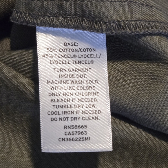 Caslon Womens Green Camoflauge Cotton Tencel Cargo Utility Vest Size Medium - Picture 6 of 8